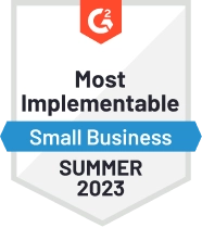 G2 Most Implementable Small Bussiness Summer 2023